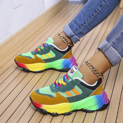 Melanie™ | Orthopedische regenboog sneakers